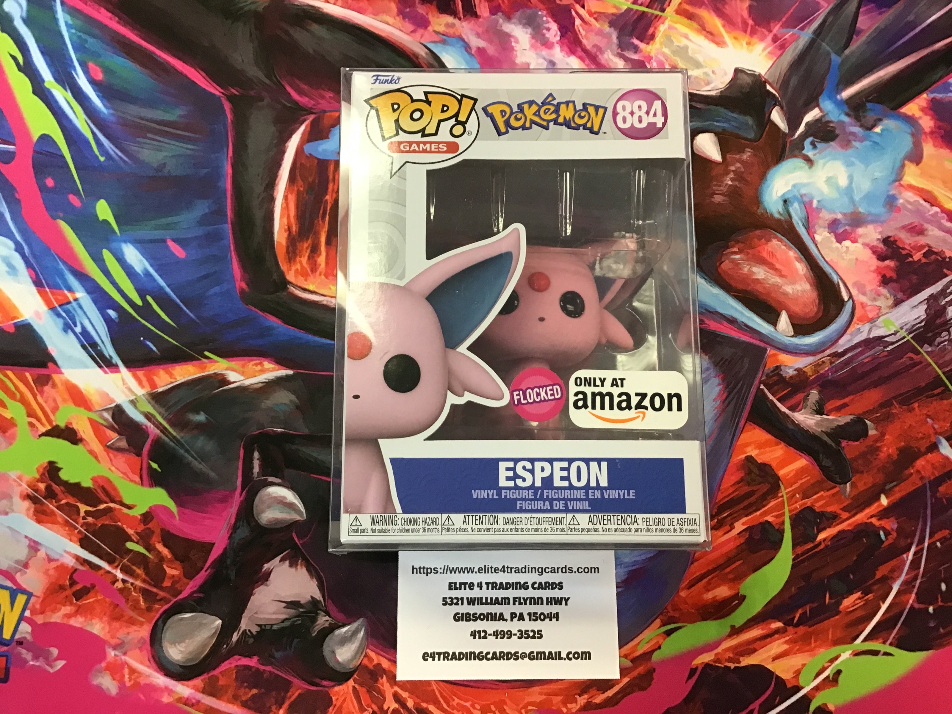 Espeon #884 Funko POP Games (Flocked)