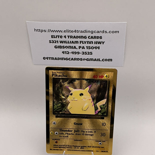 Pikachu - 58/102 (Celebrations Metal Card) - Moderately Played