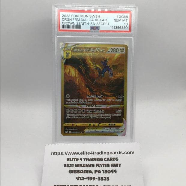 Origin Forme Dialga VSTAR (Secret) - SWSH: Crown Zenith: Galarian Gallery (CRZ:GG) (PSA 10)