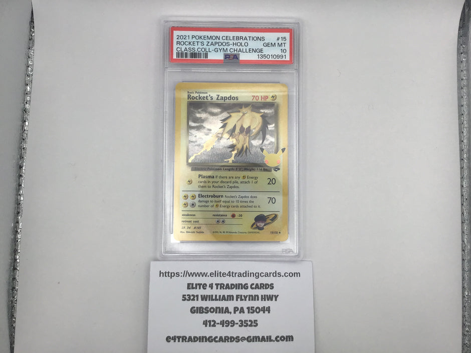 Rocket's Zapdos #15 Pokemon Celebrations (PSA 10)