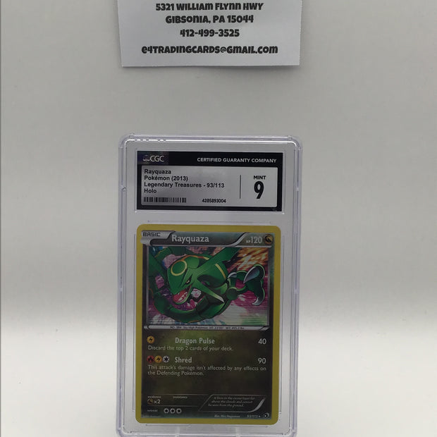 Rayquaza #93 Pokemon Legendary Treasures  (CGC 9)