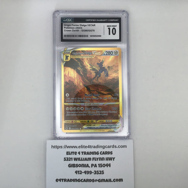 Origin Forme Dialga VSTAR #GG68 Pokemon Crown Zenith (CGC 10)