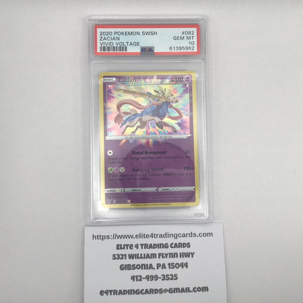 Zacian #82 Pokemon Vivid Voltage (PSA 10)
