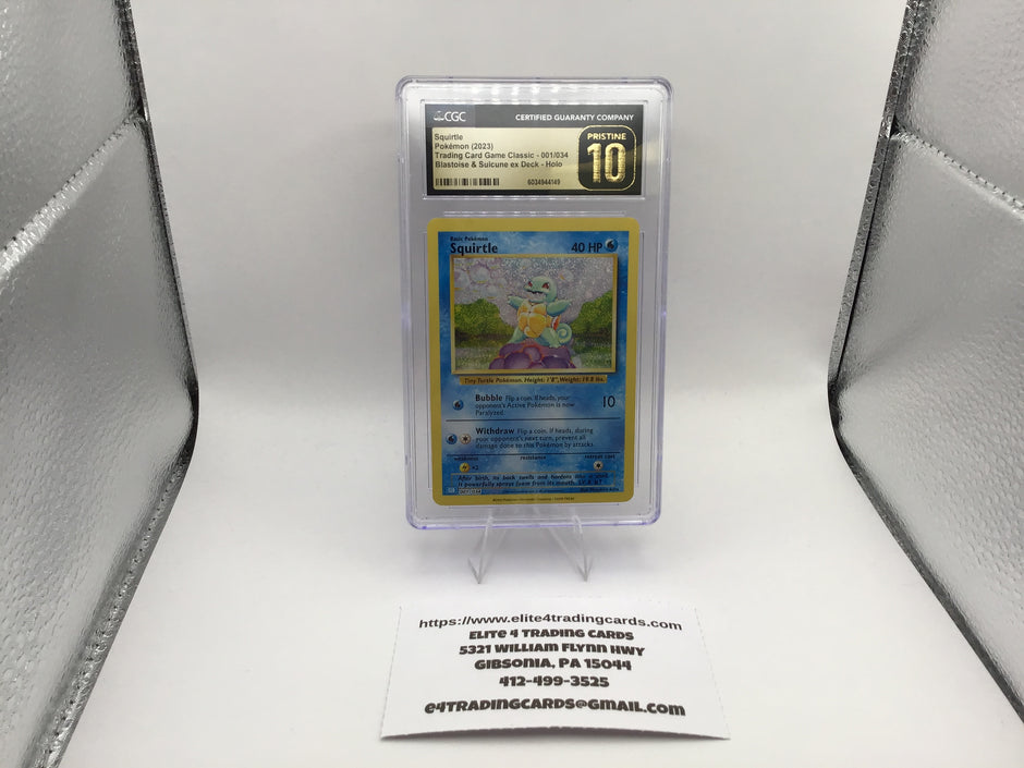 Squirtle #1 Pokemon TCG Classic: Blastoise Deck (CGC Pristine 10)