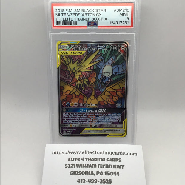 Moltres & Zapdos & Articuno GX #SM210 (PSA 9)