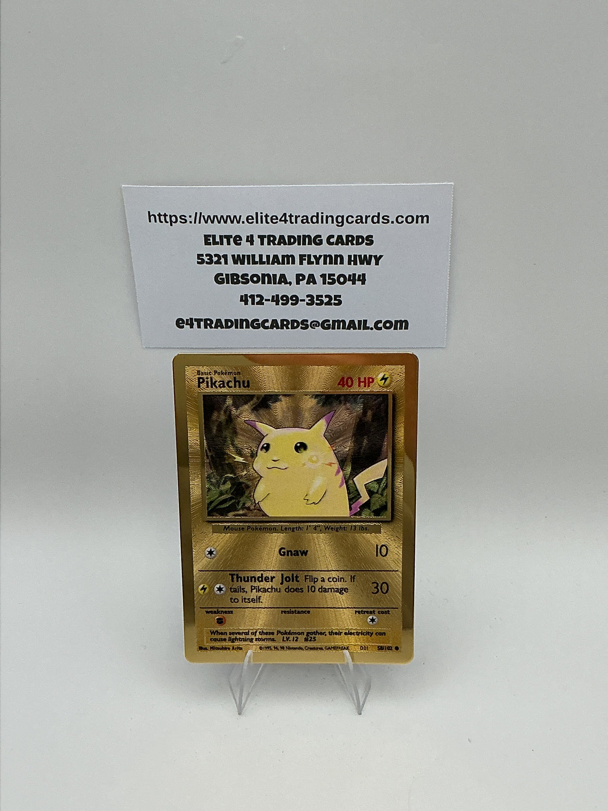 Pikachu - 58/102 (Celebrations Metal Card) - Miscellaneous Cards & Products (MCAP)
