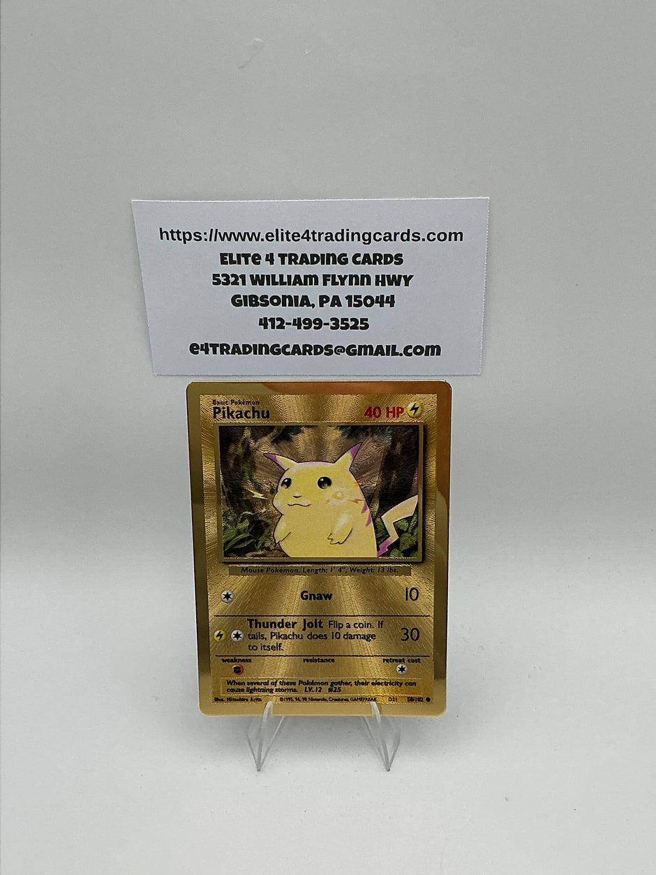 Pikachu - 58/102 (Celebrations Metal Card) - Miscellaneous Cards & Products (MCAP)