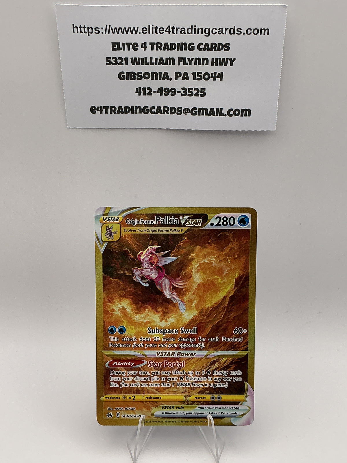Origin Forme Palkia VSTAR (Secret) - SWSH: Crown Zenith: Galarian Gallery (CRZ:GG)