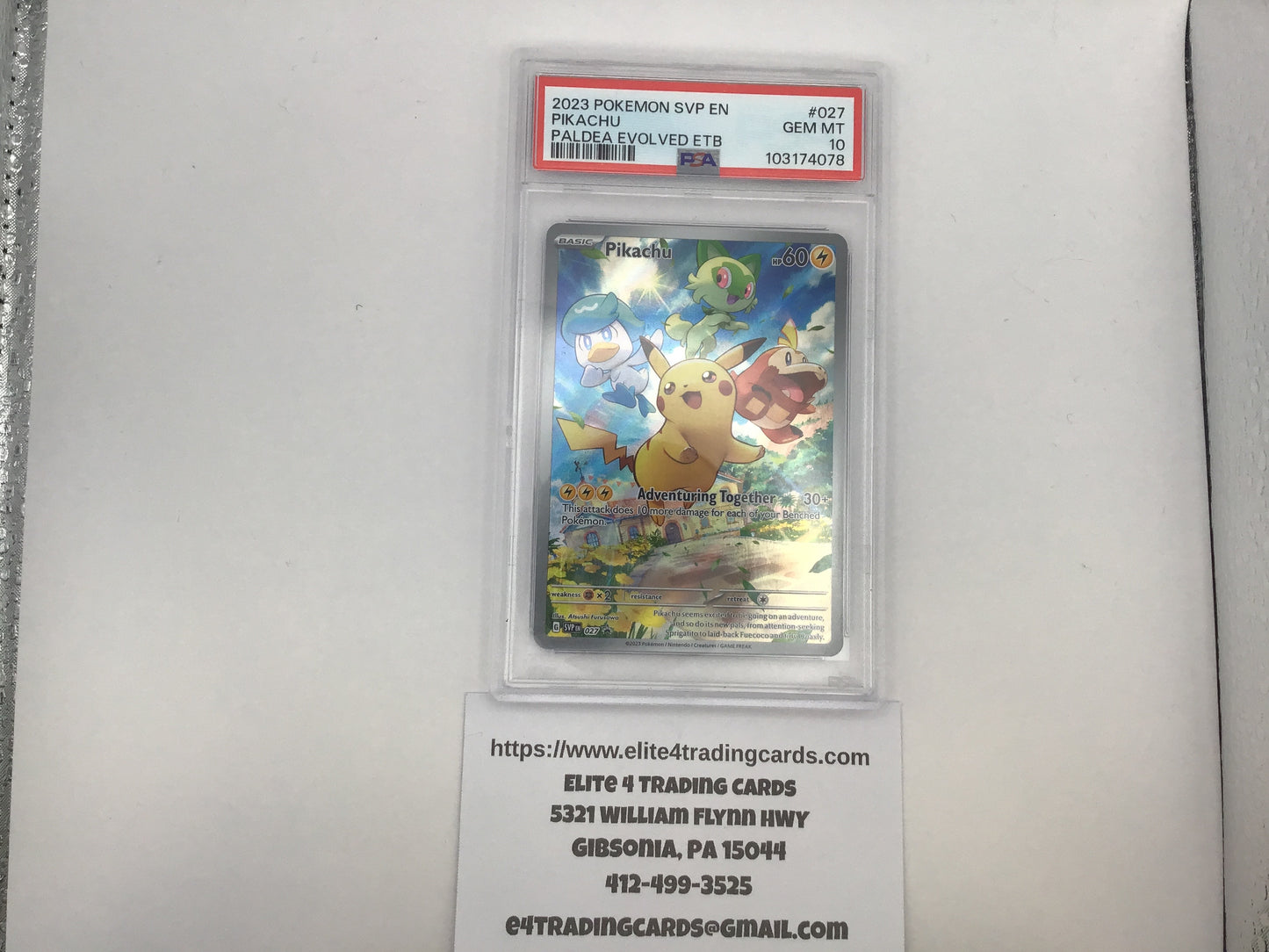 Pikachu [Paldea] #27 Pokemon Promo (PSA 10)