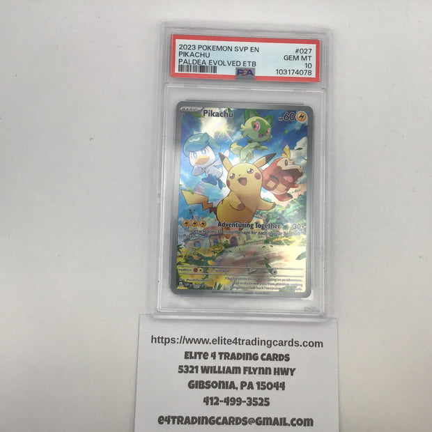 Pikachu [Paldea] #27 Pokemon Promo (PSA 10)