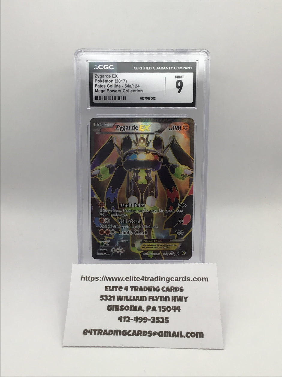 Zygarde EX #54a Pokemon Fates Collide (CGC 9)