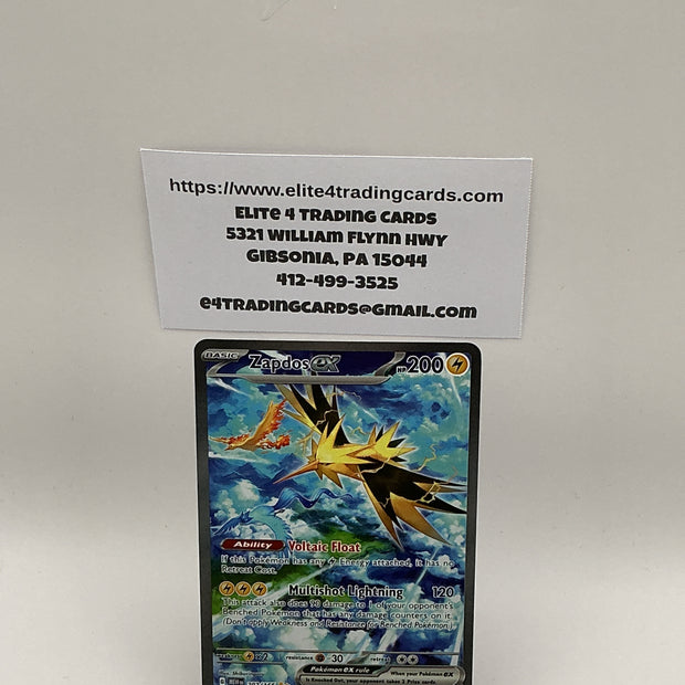 Zapdos ex - 202/165 - SV: Scarlet & Violet 151 (MEW) SV: Scarlet & Violet 151 - NM