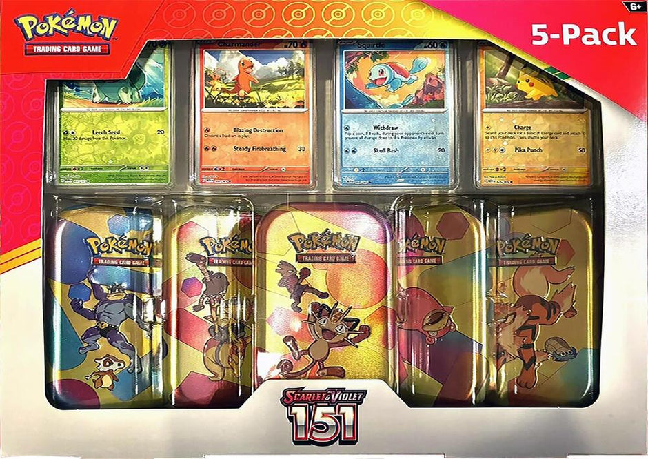 Costco Pokemon Scarlet & Violet 151 Mini Tin 5-pack - Miscellaneous Cards & Products (MCAP)