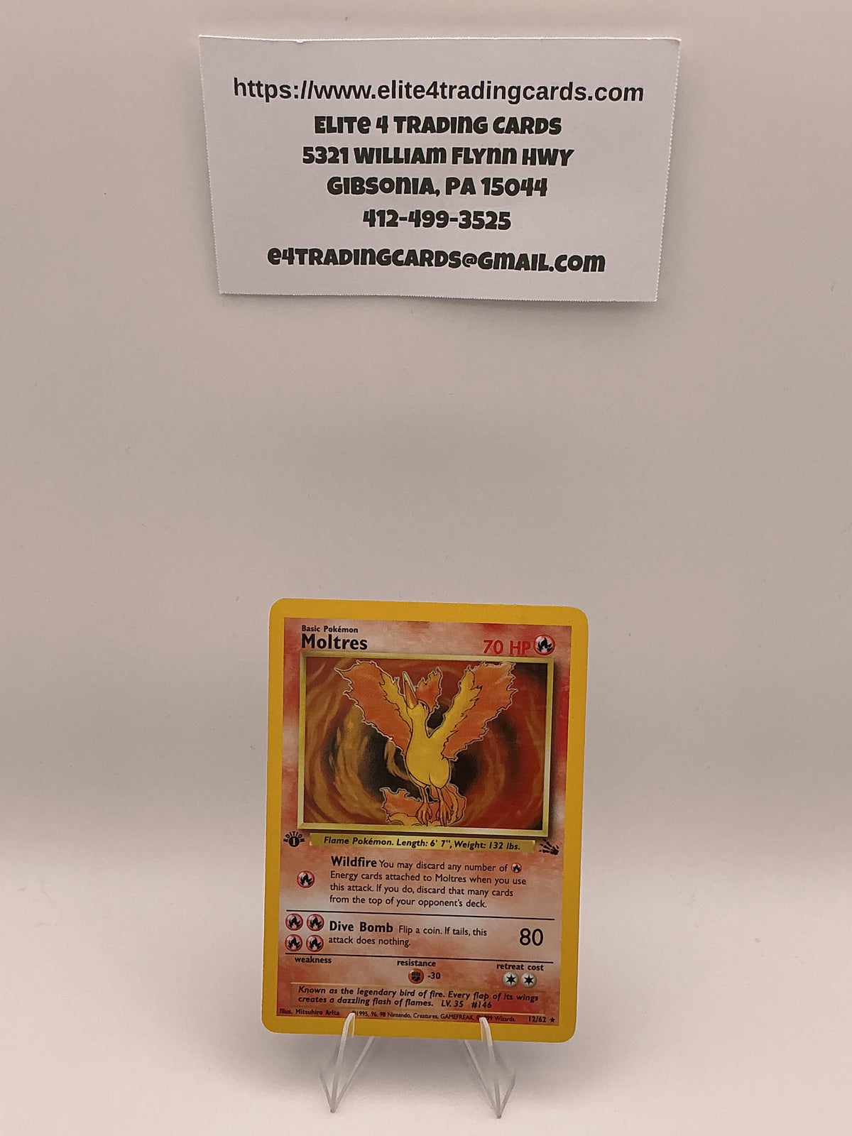 Moltres (12) - Fossil (FO) 1st ED - MP+