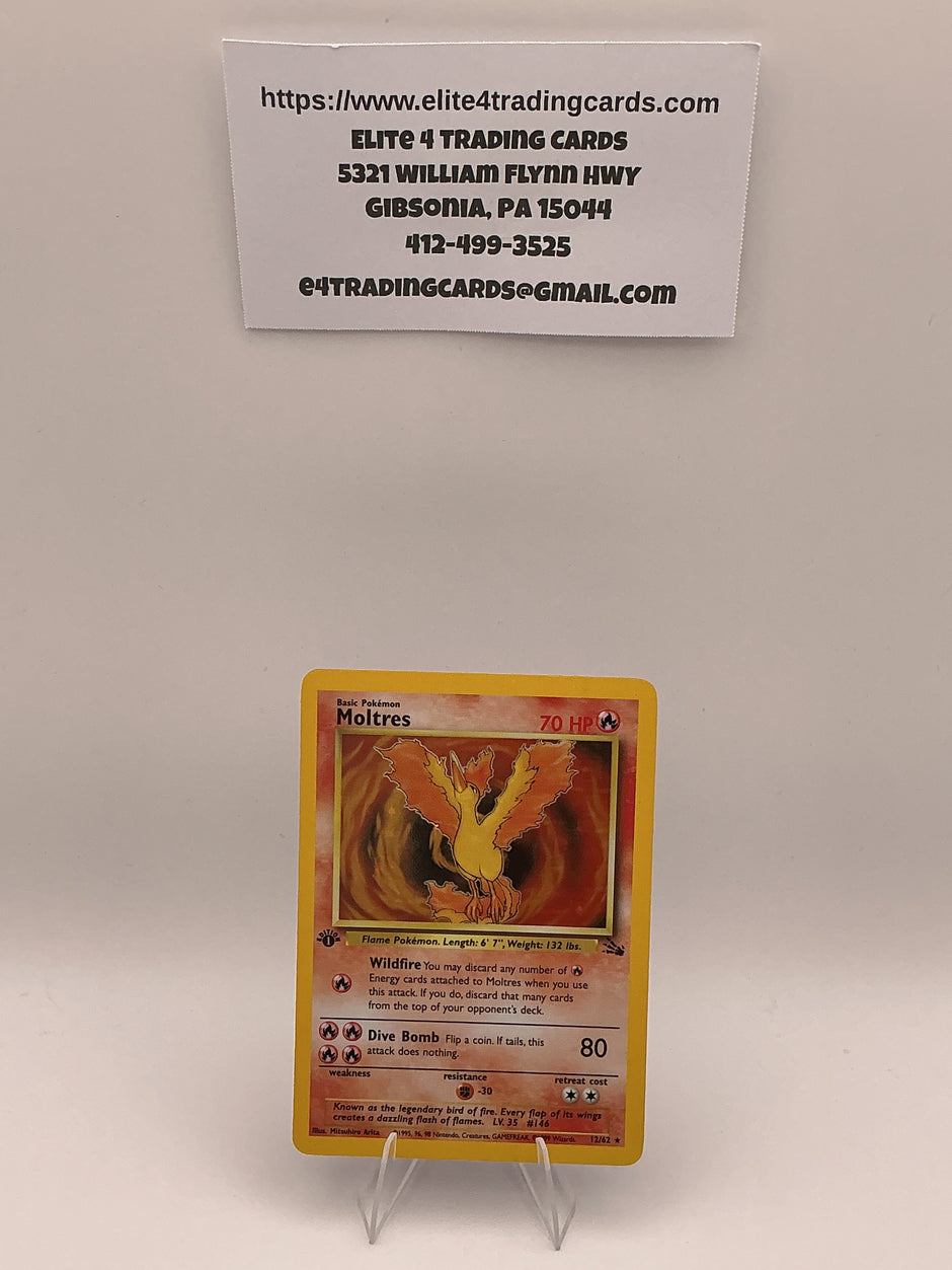 Moltres (12) - Fossil (FO) 1st ED - MP+