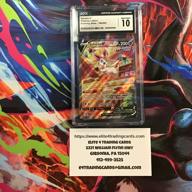 Sylveon V #184 Pokemon Evolving Skies (CGC 10)