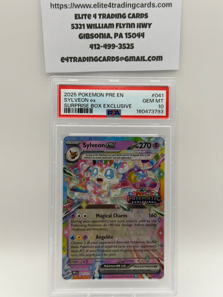 Sylveon ex [Stamped] #41 Pokemon Prismatic Evolutions (PSA 10)