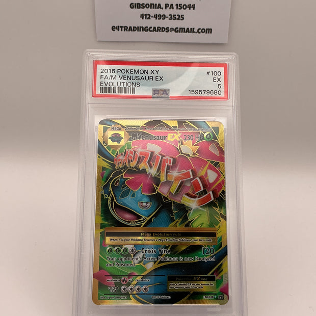 M Venusaur EX #100 Pokemon Evolutions (PSA 5)