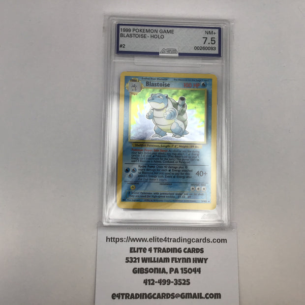Blastoise #2 Pokemon Base Set (AGS 7.5)