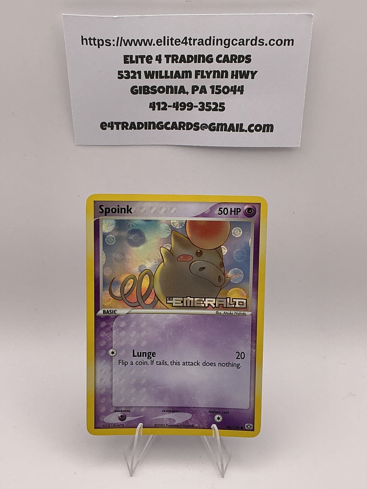 Spoink - 066/106 - EX Emerald (EM) - (LP)