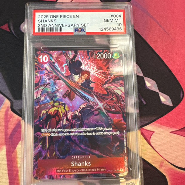 Shanks [2nd Anniversary] OP09-004 PSA 10