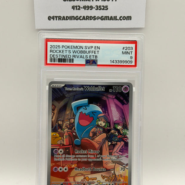 Team Rocket's Wobbuffet #203 Pokemon Promo (PSA 9)