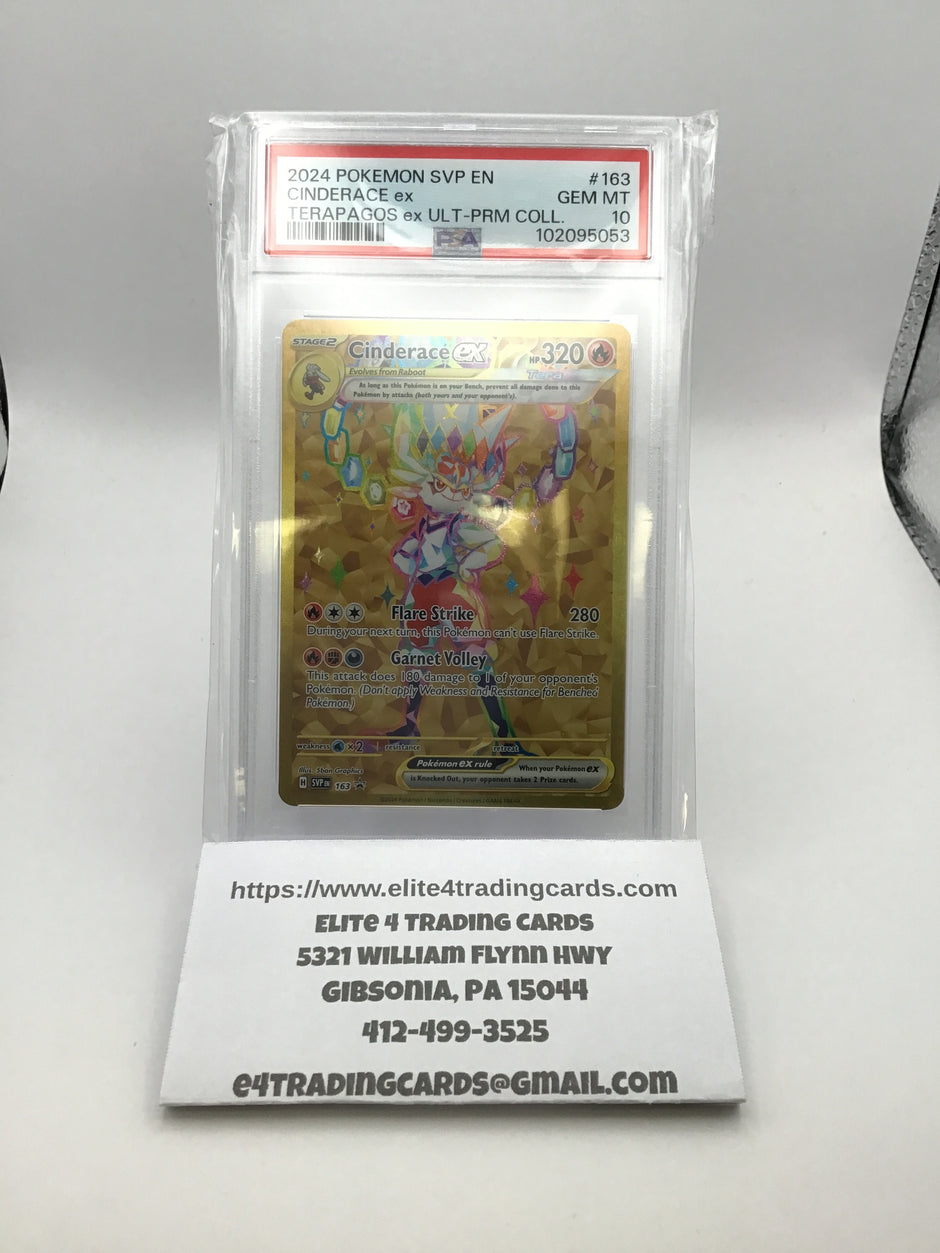 Cinderace ex - 163 - SV: Scarlet & Violet Promo Cards (SVP) (PSA 10)