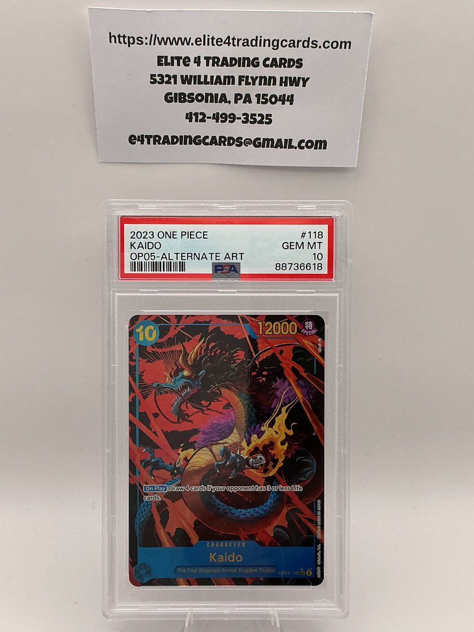 Kaido [Alternate Art] OP05-118 One Piece Awakening of the New Era (PSA 10)