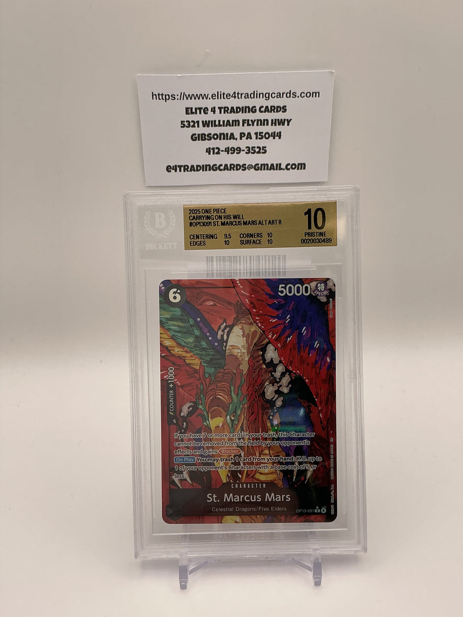 St. Marcus Mars [Alternate Art] OP13-091 One Piece Carrying on His Will (BGS 10)