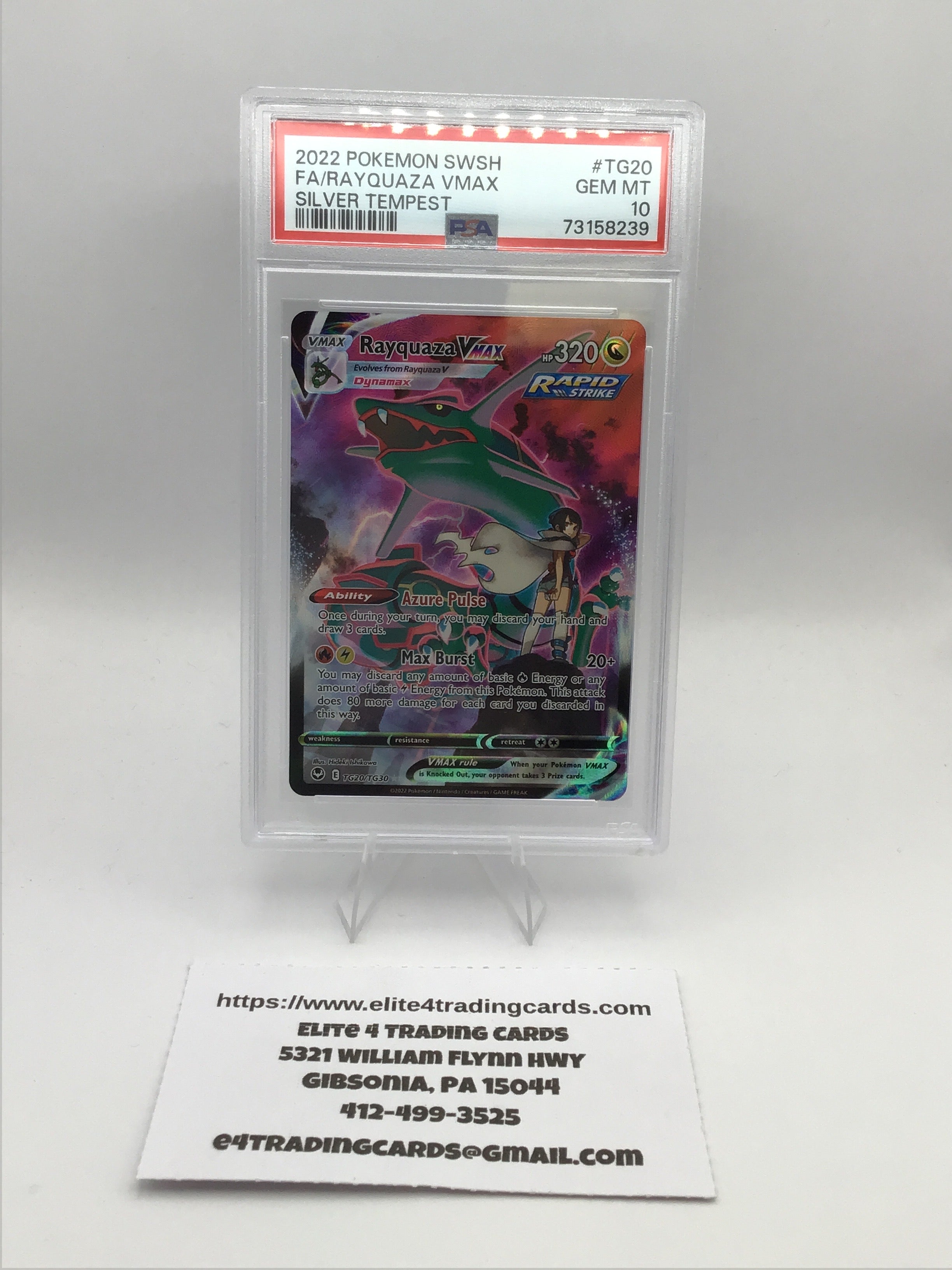 Rayquaza VMAX #TG20 Pokemon Silver Tempest (PSA 10)