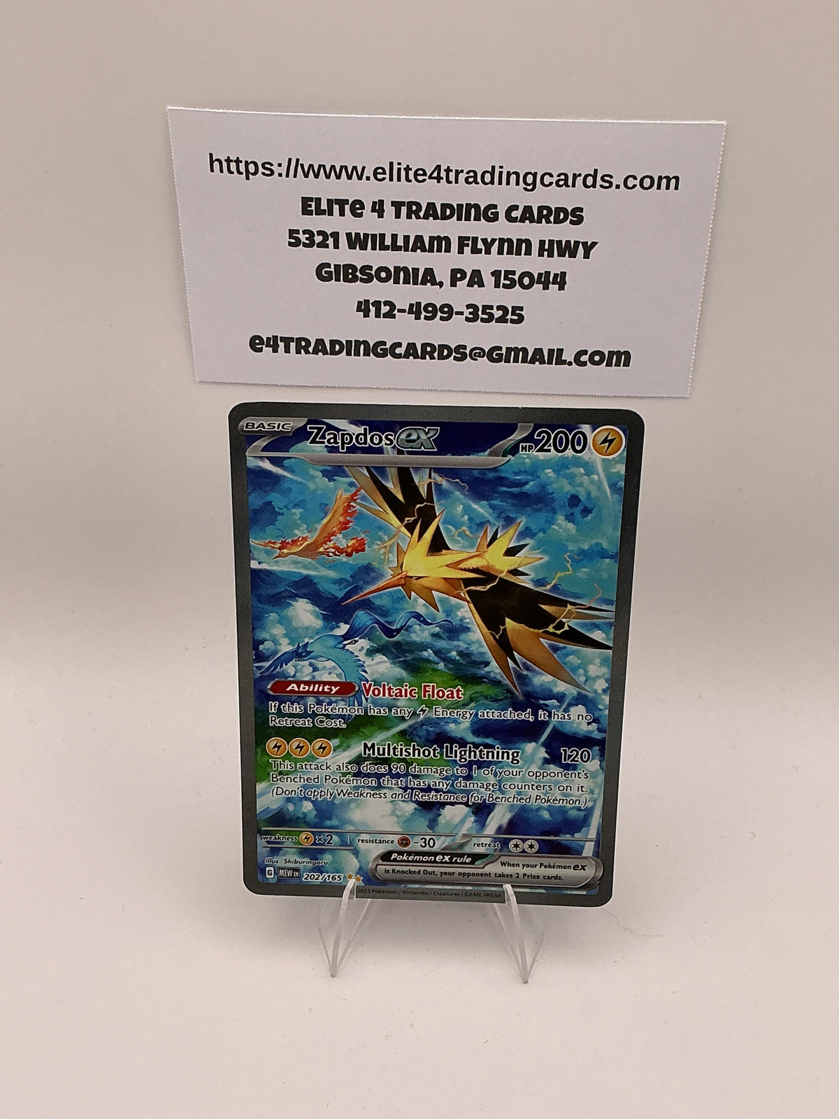 Zapdos ex - 202/165 - SV: Scarlet & Violet 151 (MEW) LP