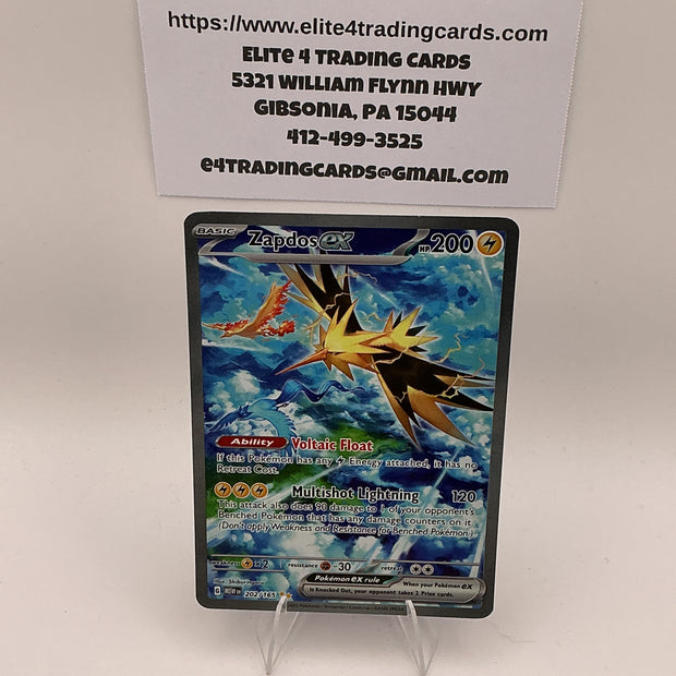 Zapdos ex - 202/165 - SV: Scarlet & Violet 151 (MEW) LP