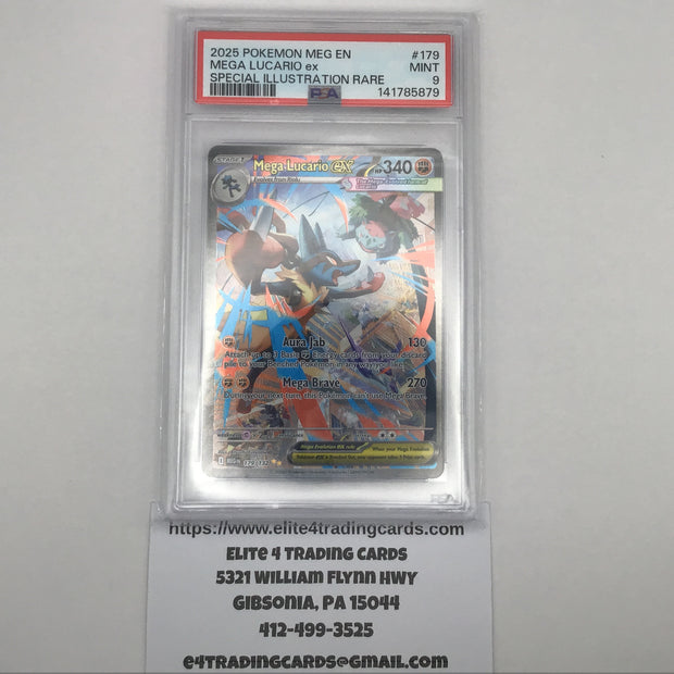 Mega Lucario Ex #179 Pokemon Mega Evolution (PSA 9)