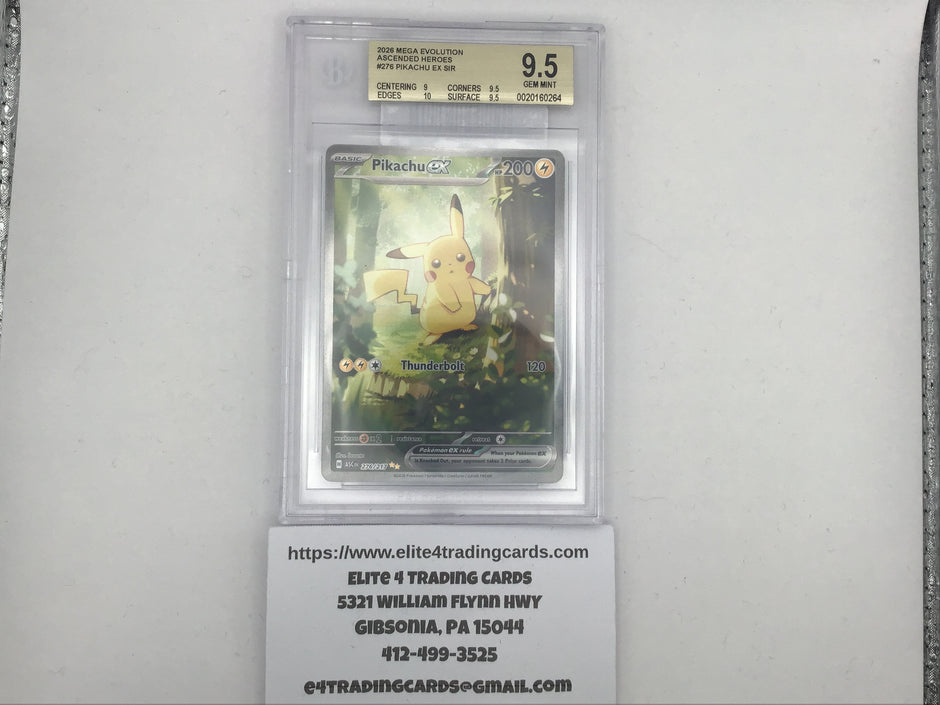 Pikachu ex #276 Pokemon Ascended Heroes (BGS 9.5 Forest Pikachu)