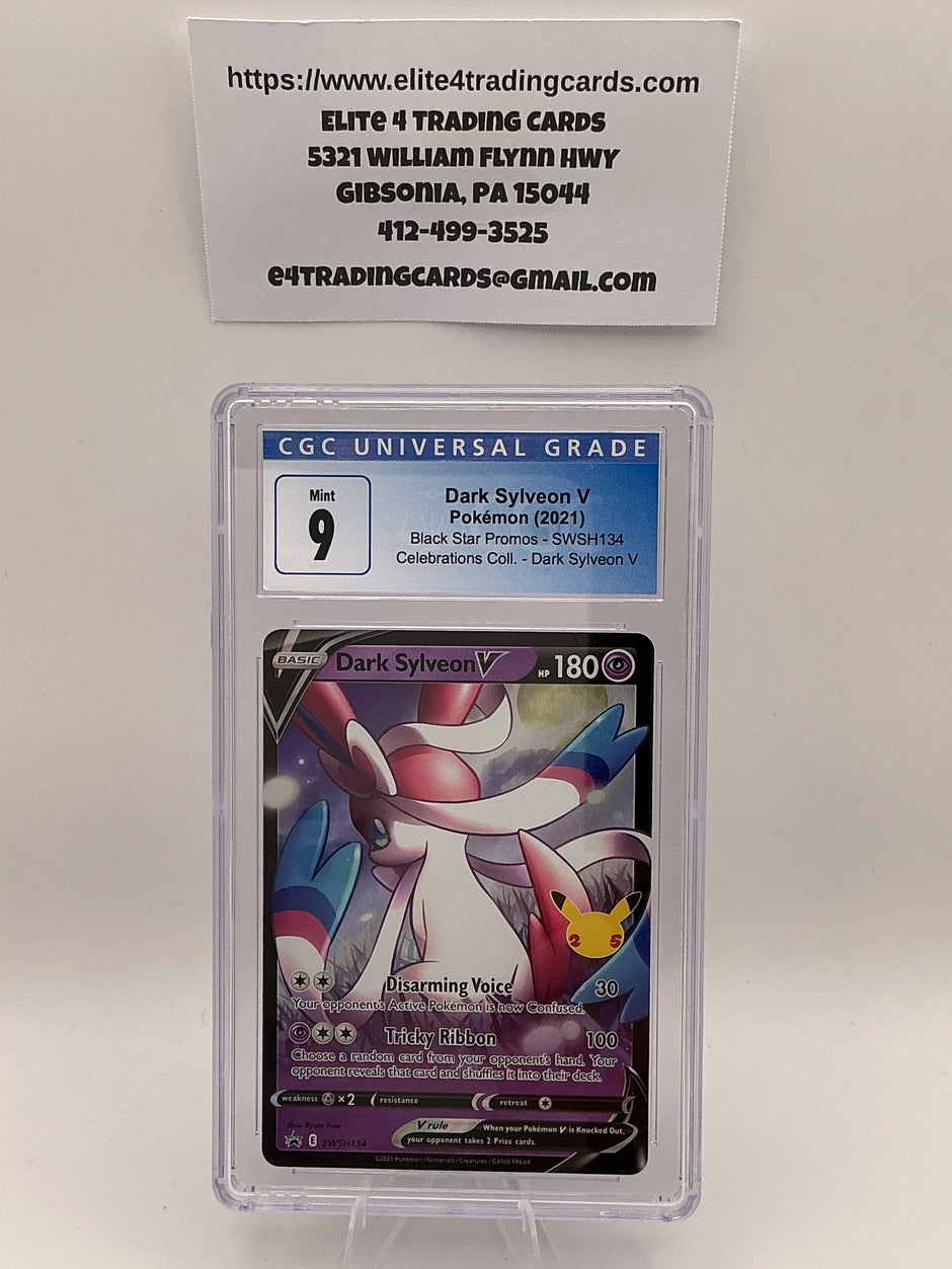 Dark Sylveon V #SWSH134 Pokemon Celebrations ( CGC 9)