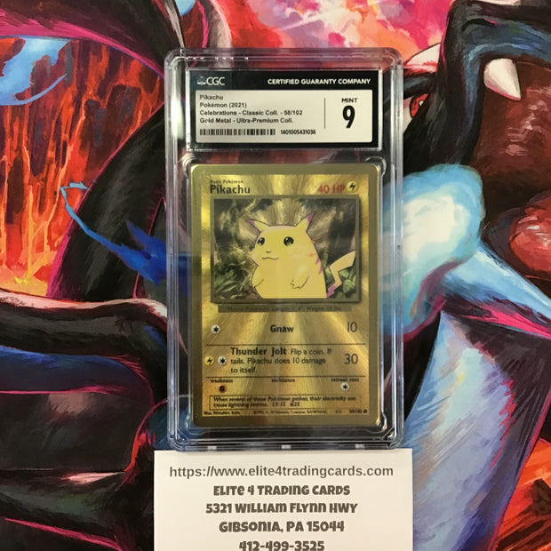 Pikachu [Ultra Premium Collection] #58 Pokemon Celebrations (cgc 9)
