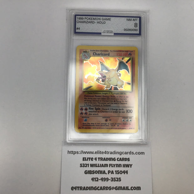 Charizard #4 Pokemon Base Set (AGS 8)