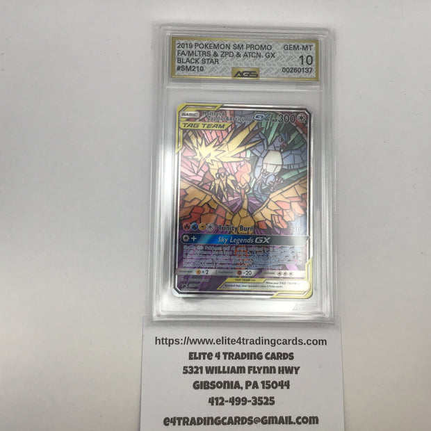 Moltres & Zapdos & Articuno GX #SM210 Pokemon Promo (AGS 10)