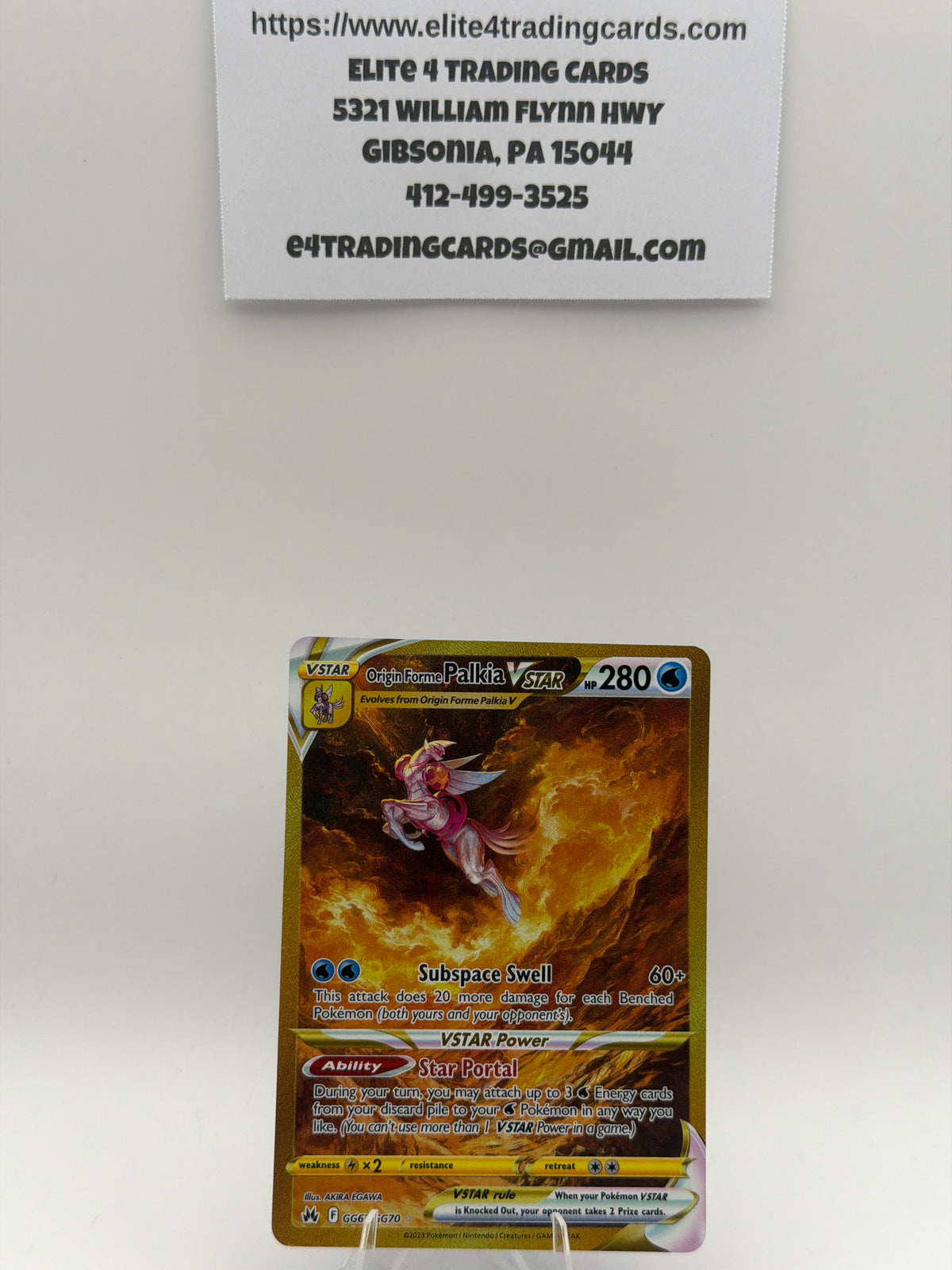 Origin Forme Palkia VSTAR (Secret) - SWSH: Crown Zenith: Galarian Gallery (CRZ:GG) - NM