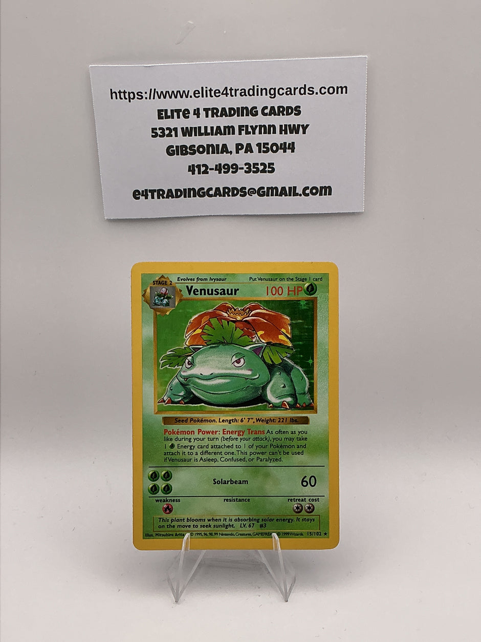 Venusaur - Base Set (Shadowless) (BSS) 15/102 (LP)