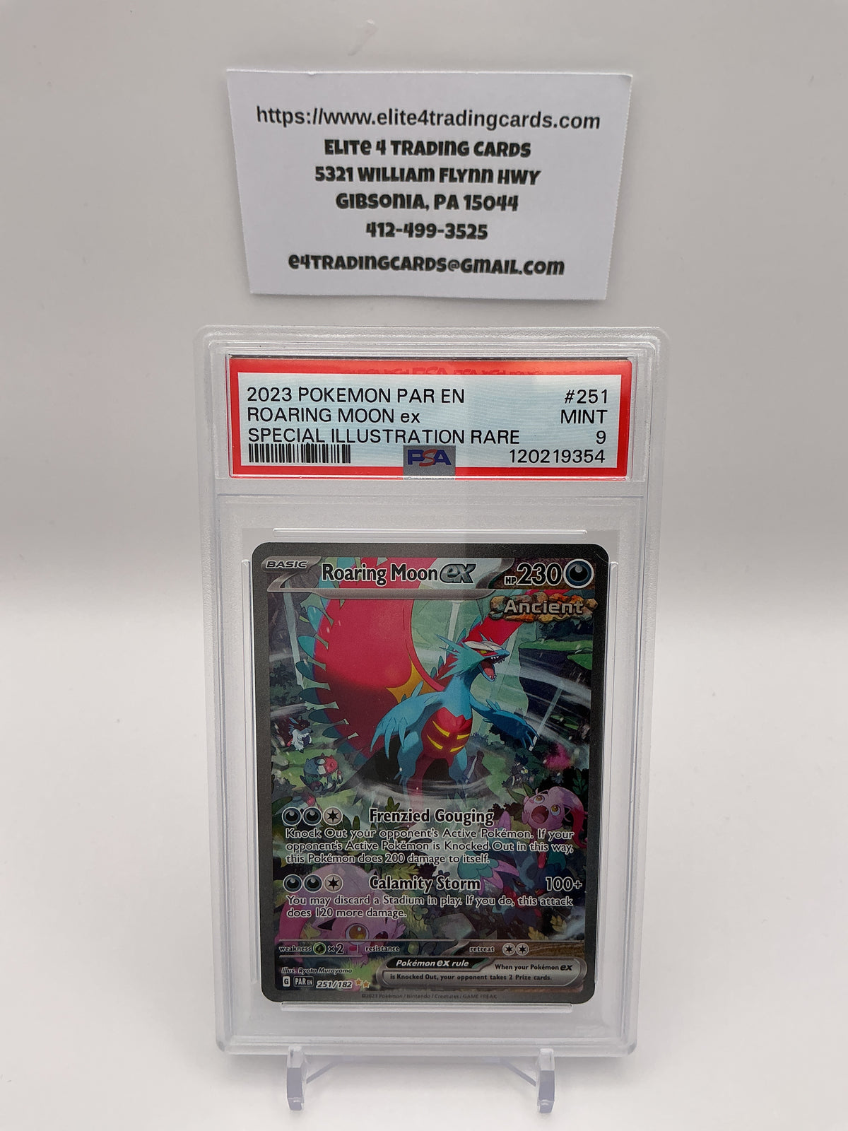 Roaring Moon ex #251 Pokemon Paradox Rift (PSA 9)
