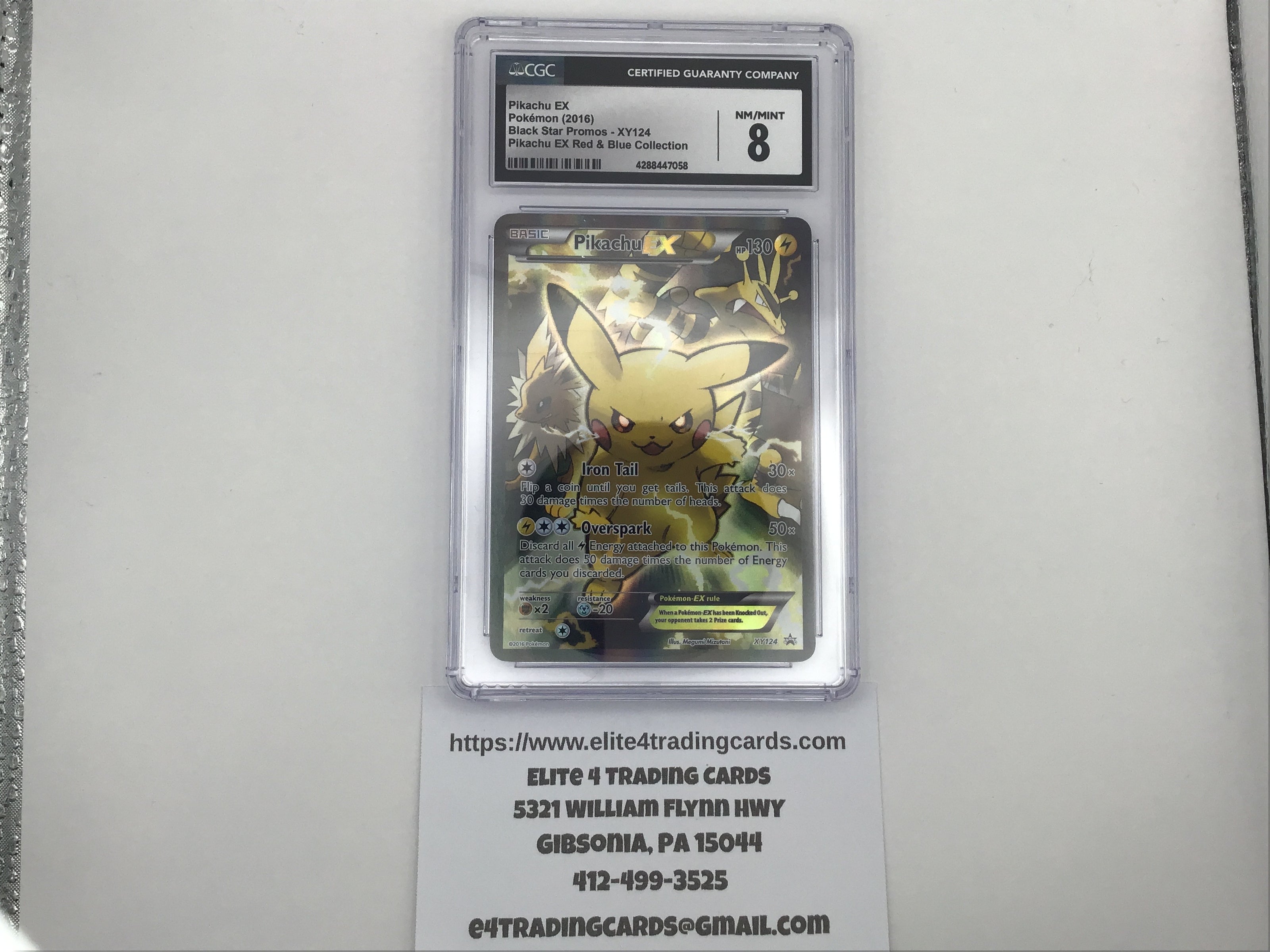 Pikachu EX #XY124 Pokemon Promo (CGC 8)