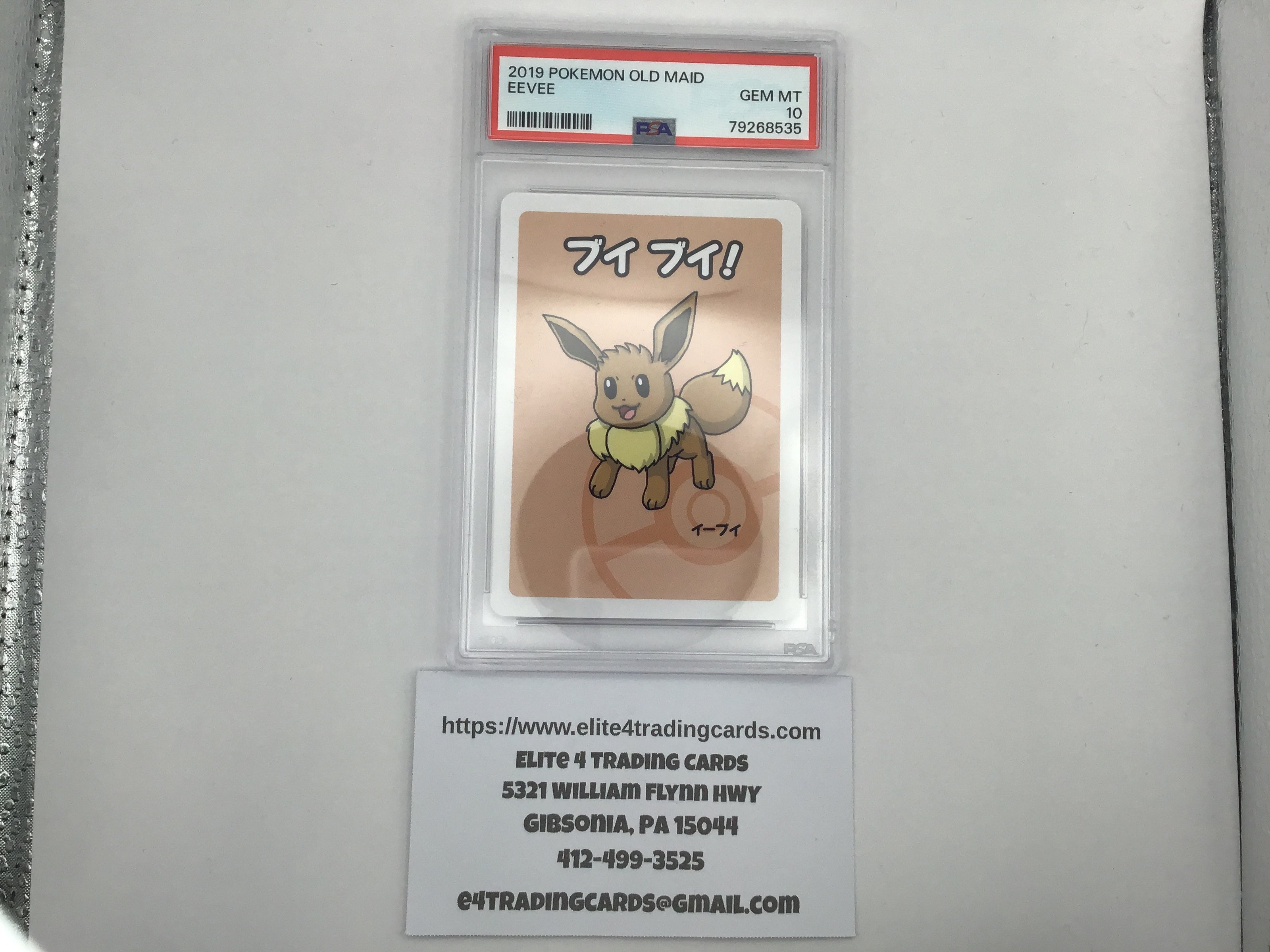 Eevee Pokemon Japanese Old Maid (PSA 10)