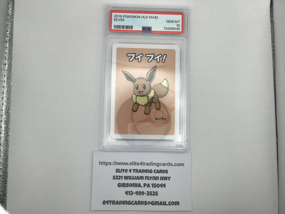 Eevee Pokemon Japanese Old Maid (PSA 10)