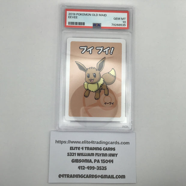 Eevee Pokemon Japanese Old Maid (PSA 10)