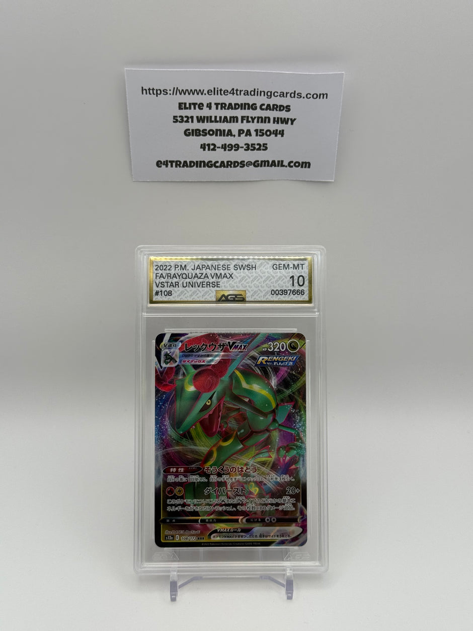 2022 P.M. Japanese SWSH FA/Rayquaza VMAX Vstar Universe (AGS 10)
