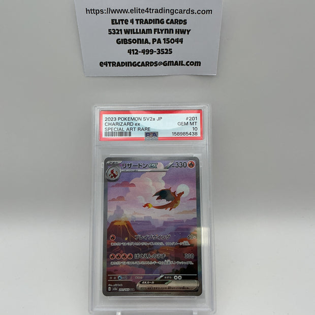 Charizard EX #201 Pokemon Japanese Scarlet & Violet 151 (PSA 10)