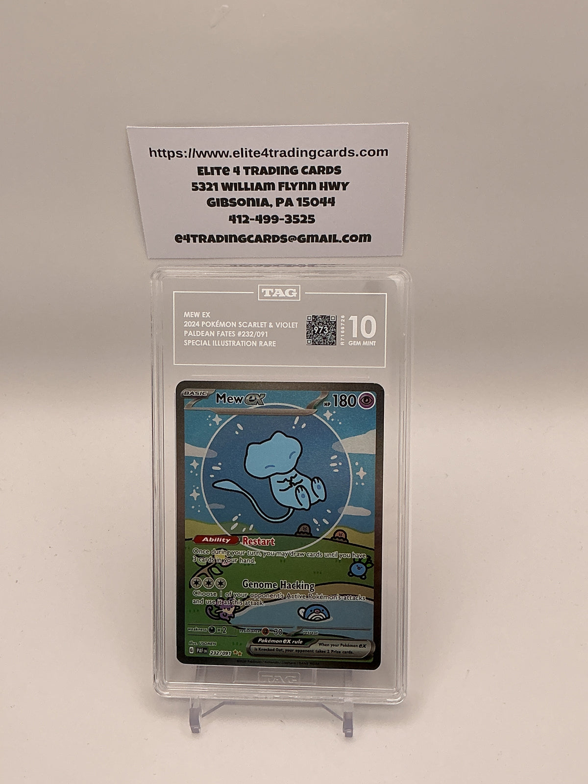 Mew ex #232 Paldean Fates (TAG 10)