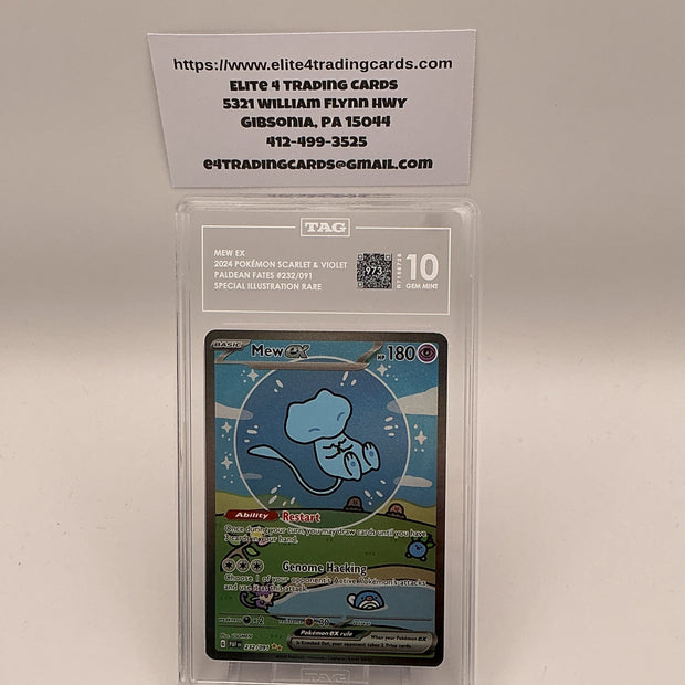 Mew ex #232 Paldean Fates (TAG 10)