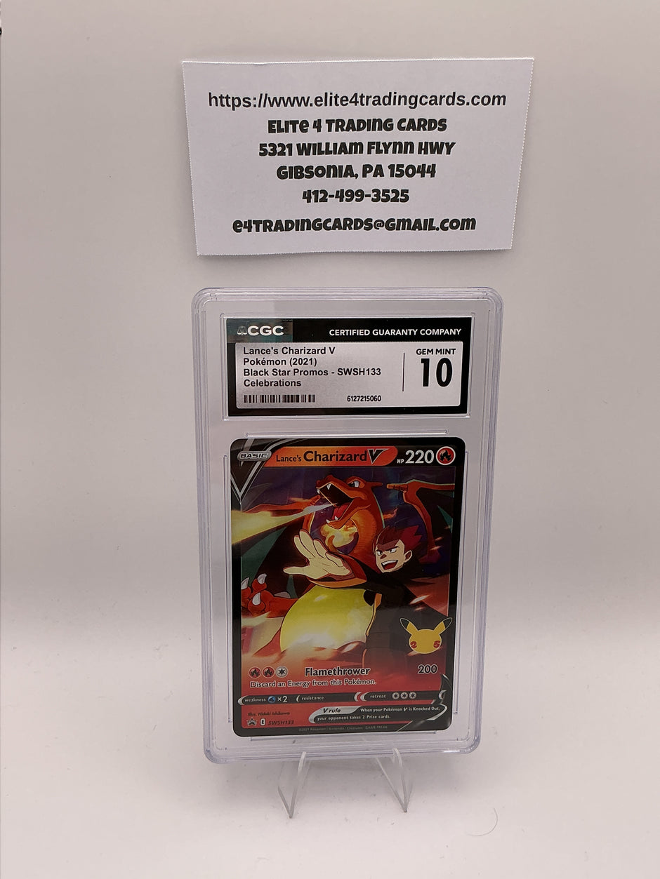 Lance's Charizard V #SWSH133 Pokemon Celebrations (CGC 10)